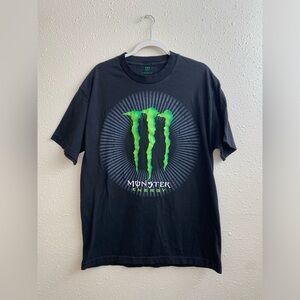 Mens Monster Energy tee shirt | 100% cotton | black | Large